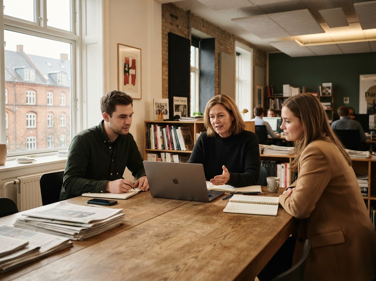 Dansk Tidende teamet i arbejde